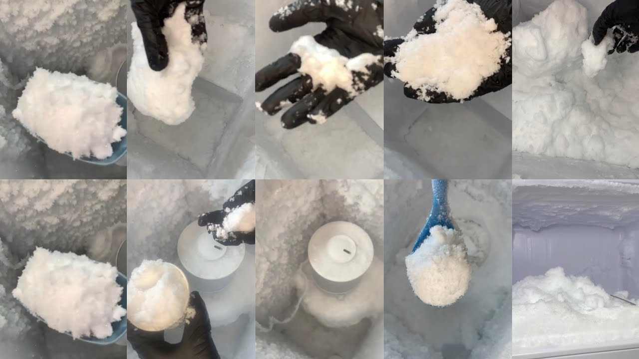 @h.iceasmr  [ONLY BITES ] FREEZER FROST ICE EATING ASMR COMPILATION 