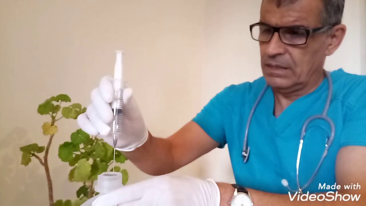 تسهيل طريقة حقنة إكستينسيلين للطلبة - préparation d'une Injection extencilline
