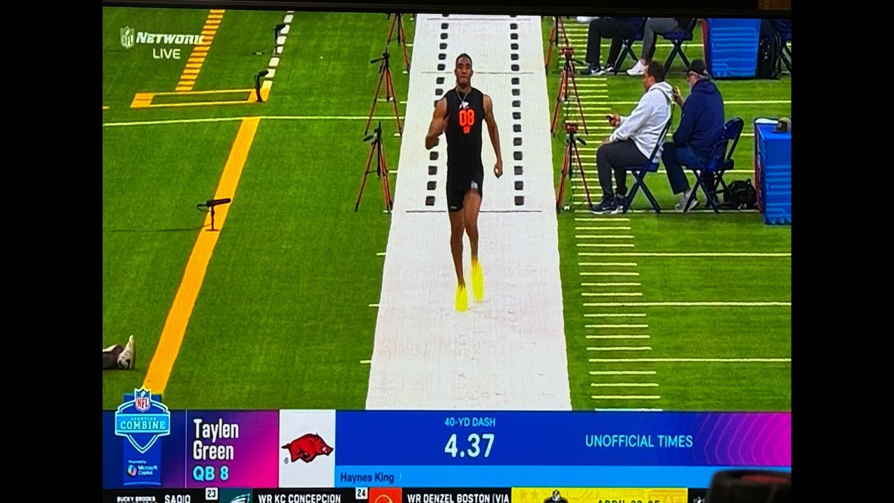 Taylen Green NFL Combine: Taylor Green 2nd Fastest QB In NFL Combine History At NFL Combine 4.37 40