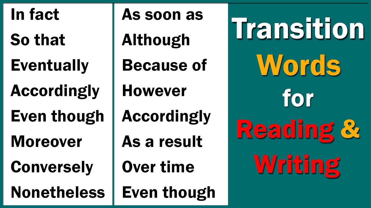 Transition Words to Master Your Academic Reading and Writing Skills