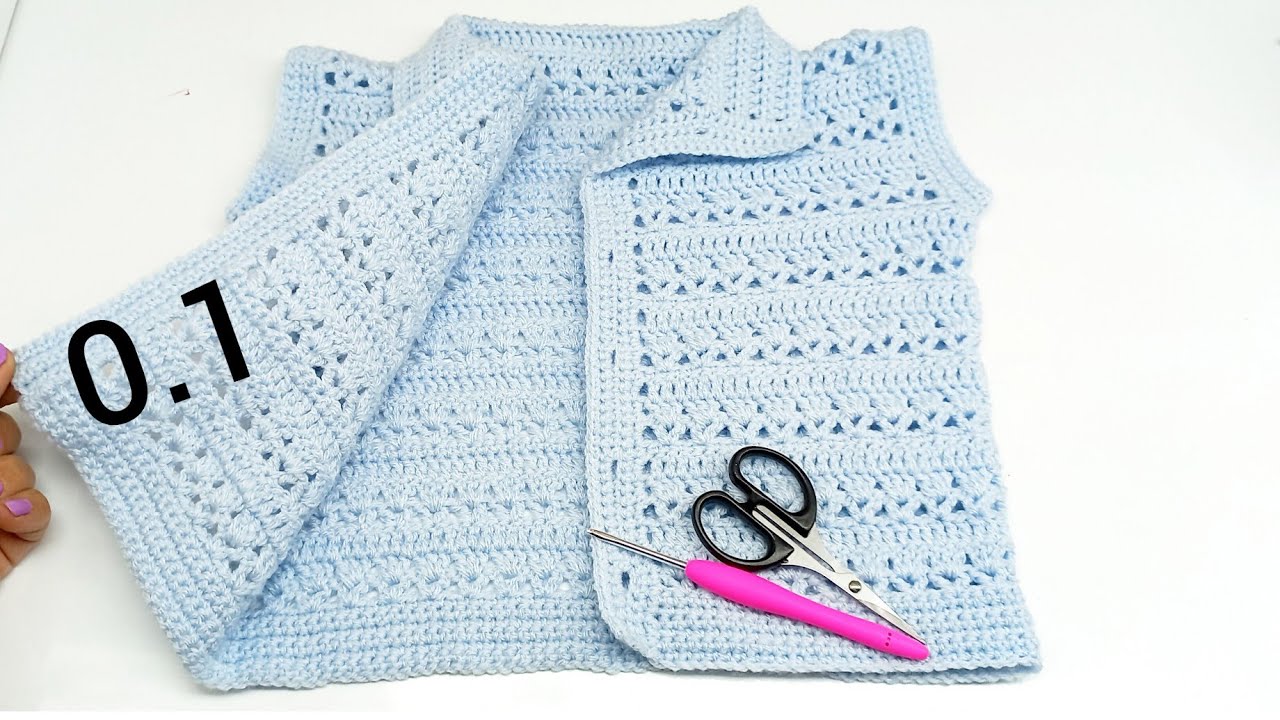 1 günde yelek örün o kadar kolay ✅TIĞ İLE  kolay örgü yelek model anlatımı ✅crochet knitting