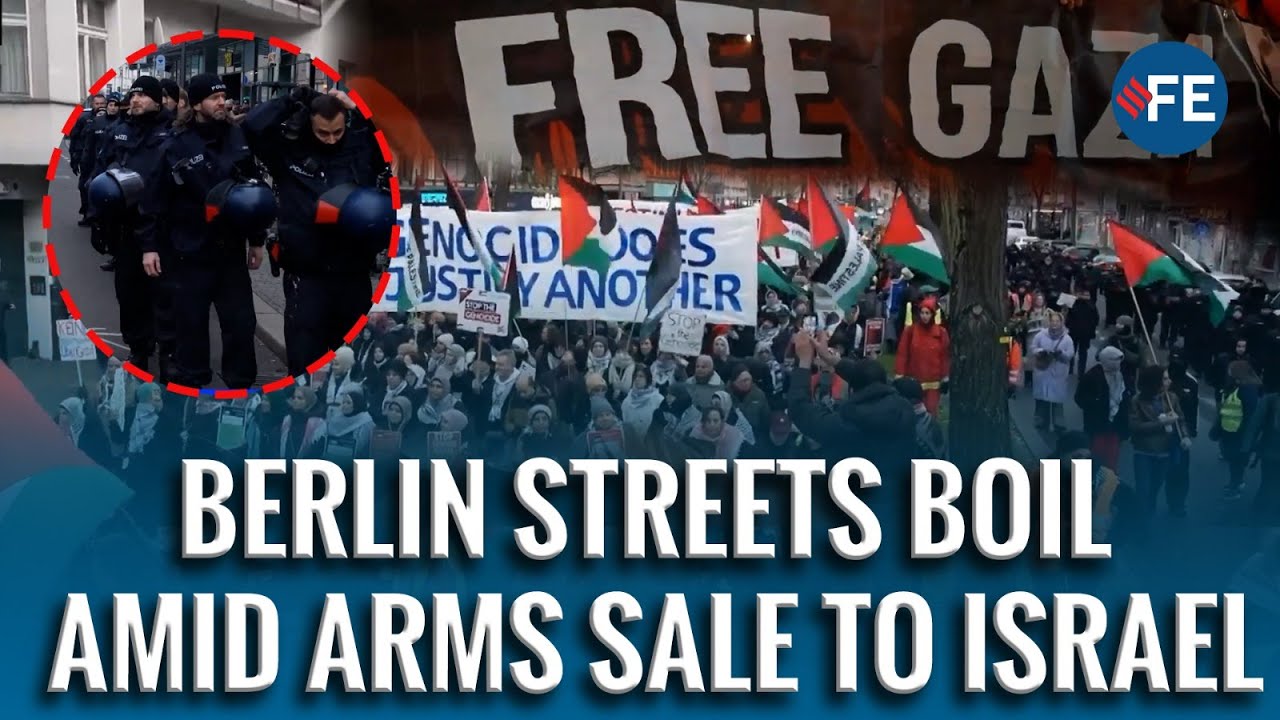 Chaos in Berlin: Pro-Palestine Activists Protest German Arms Sales During Merz Israel Visit