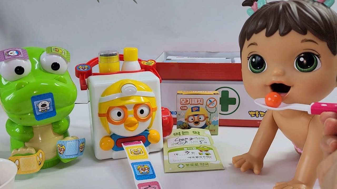 [TOY ASMR] Pororo Band Aids Sticker Medicine Box ASMR Satisfying Unboxing video 🔇No music