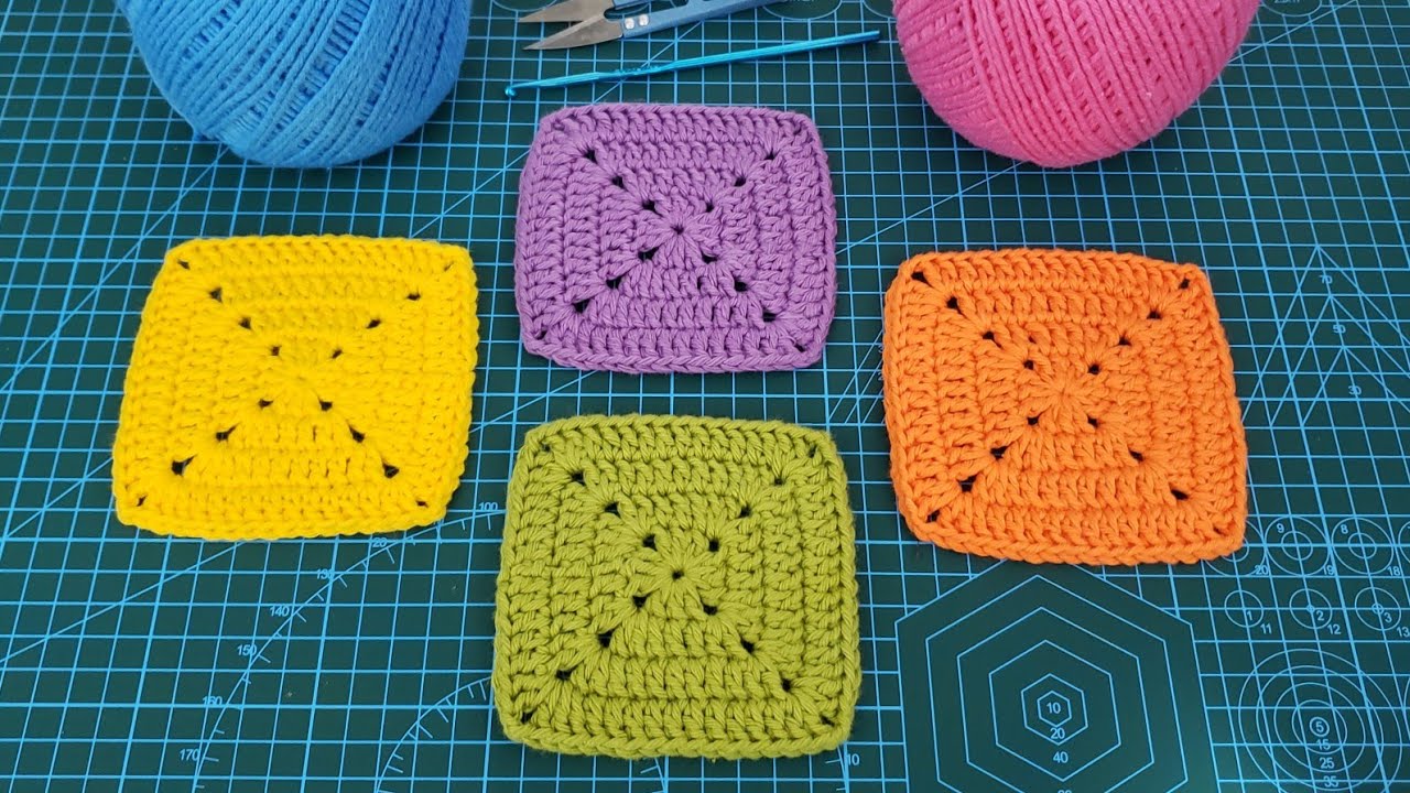 Quadrado de Crochê Perfeito - Square de Crochê - Tutorial de Crochê - DIY