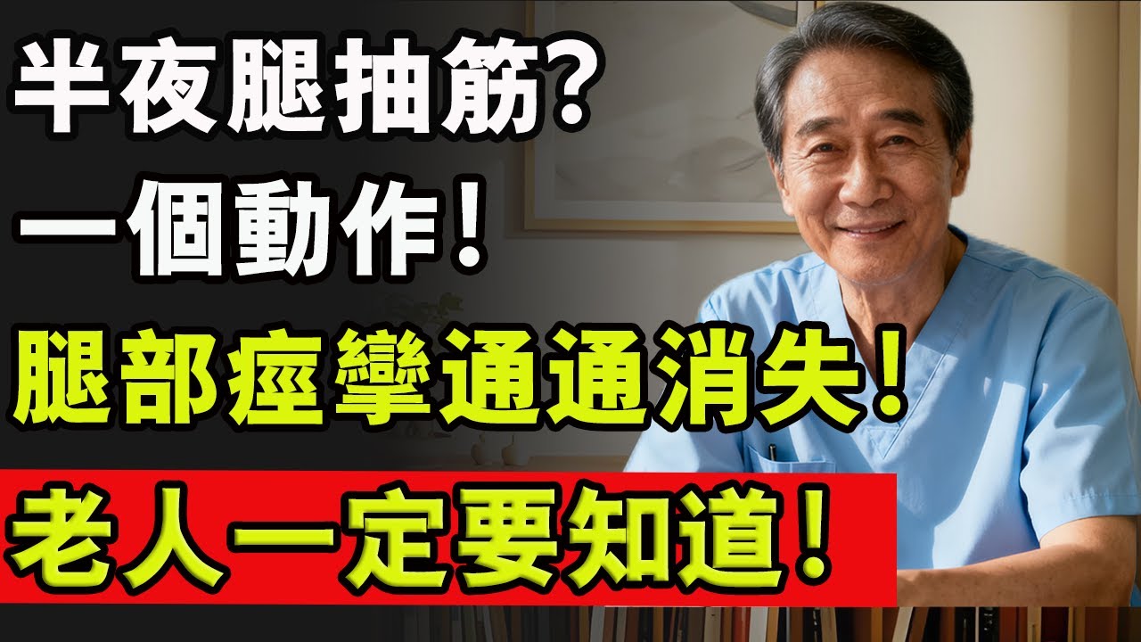 半夜腿抽筋痛到要哭！医师揭3大真相不是缺钙也非老化，一招快速止痛断掉夜间恶梦！肌肉流失很快，可能不是蛋白质，而是缺了「它」#肌肉流失 #肌少症 #抽筋 #腿 #老年健康 #关节炎 #穴位养生