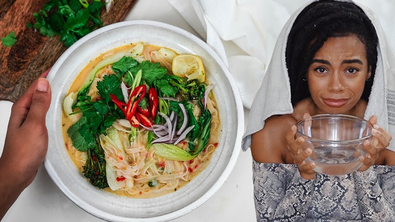 what I eat in a day vegan {sick day comfort food}