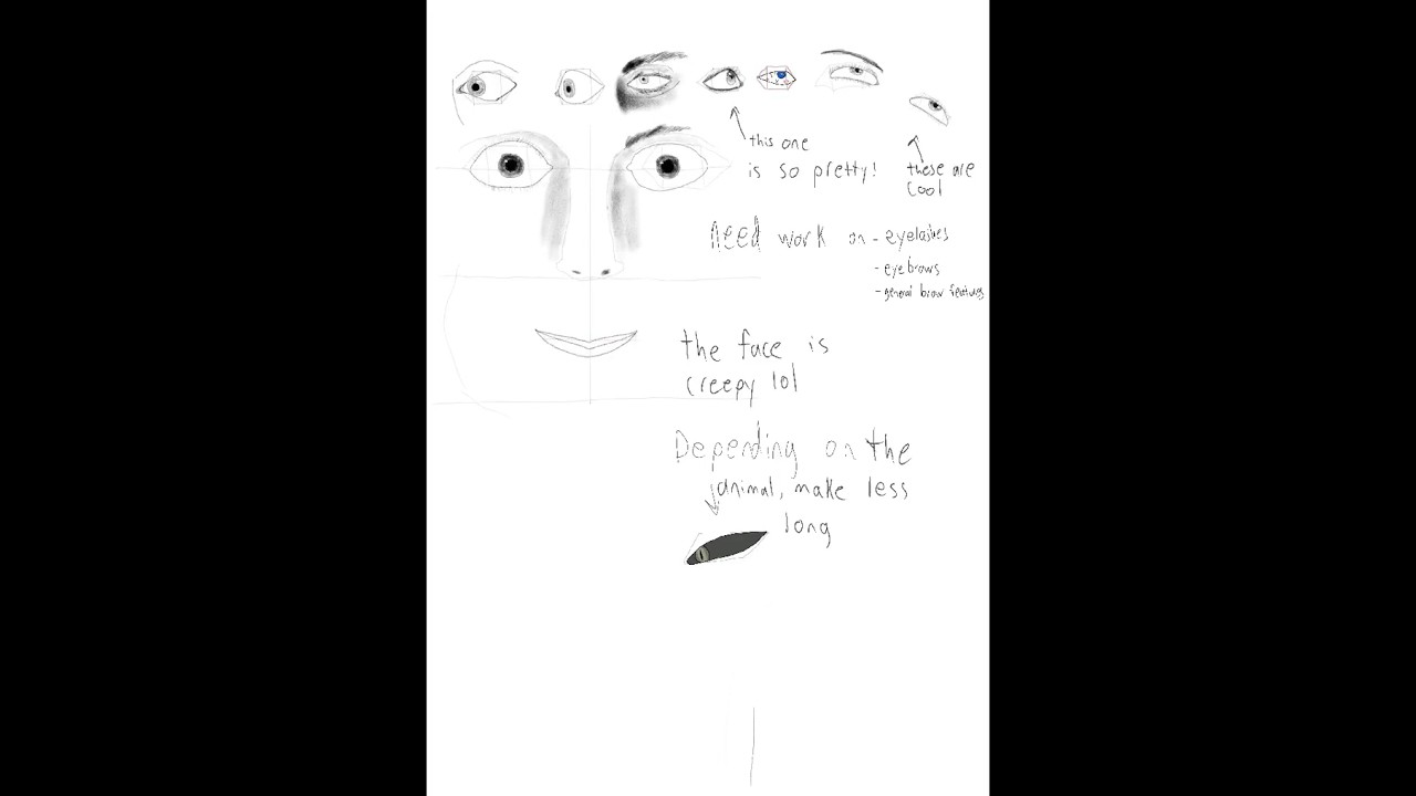 Practice drawing eyes and some general face features. A little creepy…