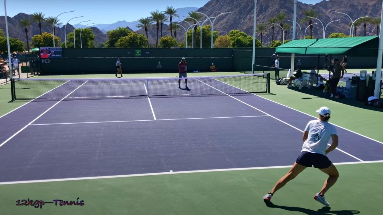 Iga Swiatek & Bethanie Mattek Sands - IW Court Level Practice