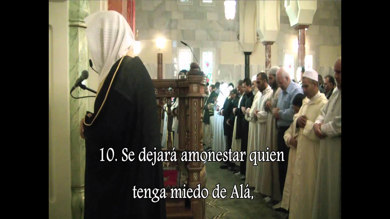 Oracion en la mezquita del centro cultural islamico de Madrid-Oracion fiesta del Sacrificio 2010{HD}