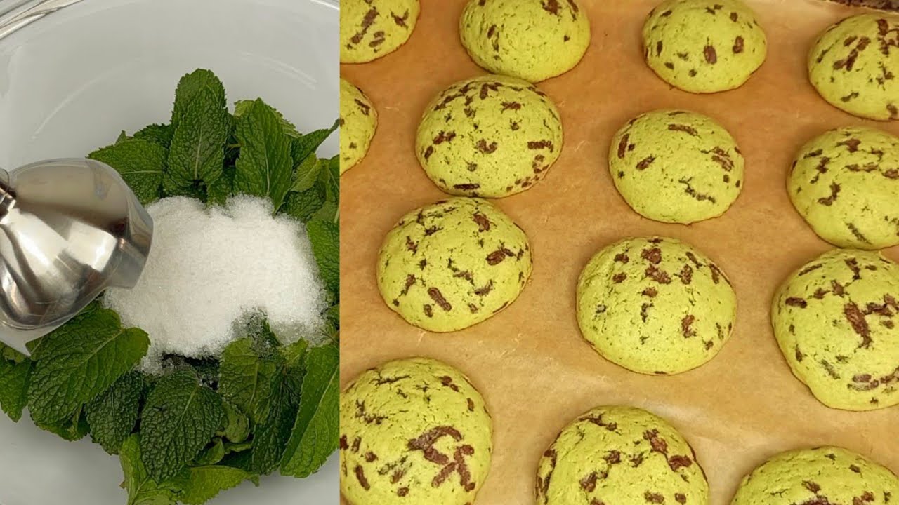 # sweet_recipes Смешайте сахар с мятой! Муж в шоке от результата! мятное печенье