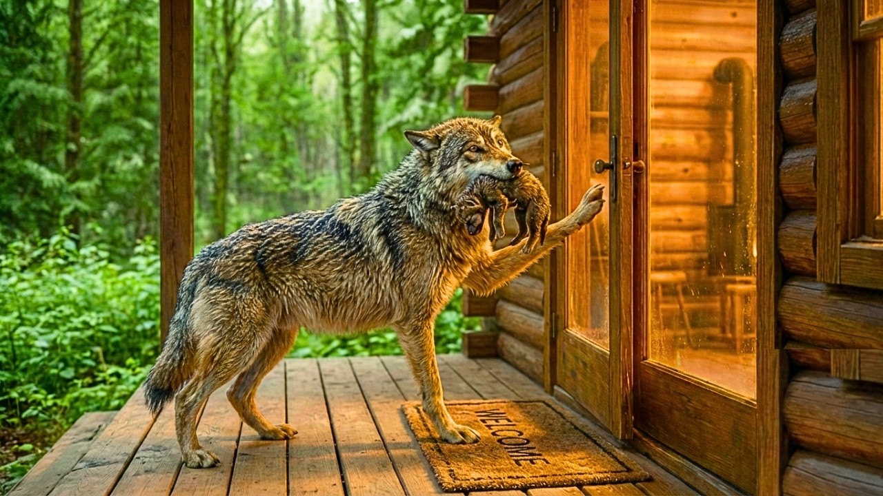 A Wild Wolf Knocks on Door With Her Dying Pup - Later Something Amazing Happened!