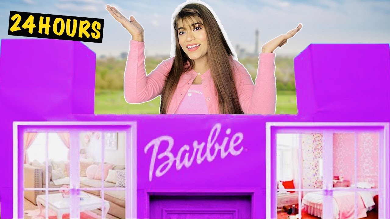Living Like A *BARBIE* For 24 HOURS Challenge | Dream House 🏠 Ft. SAMREEN ALI | Mahjabeen Ali