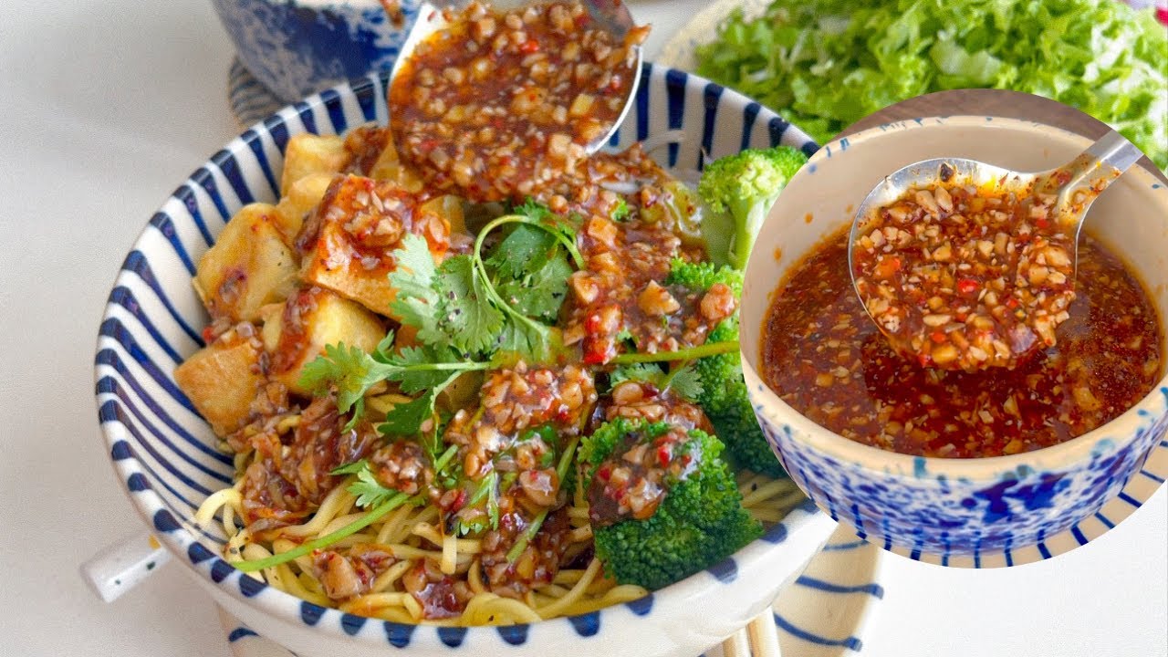 MÌ TRỘN KHÔ - SỐT NẤM áp dụng được nhiều món chay khác | Vegan food