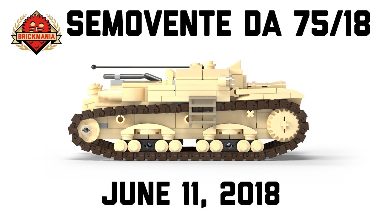 Semovente Da 75/18 - Self Propelled Gun - Custom Military Lego