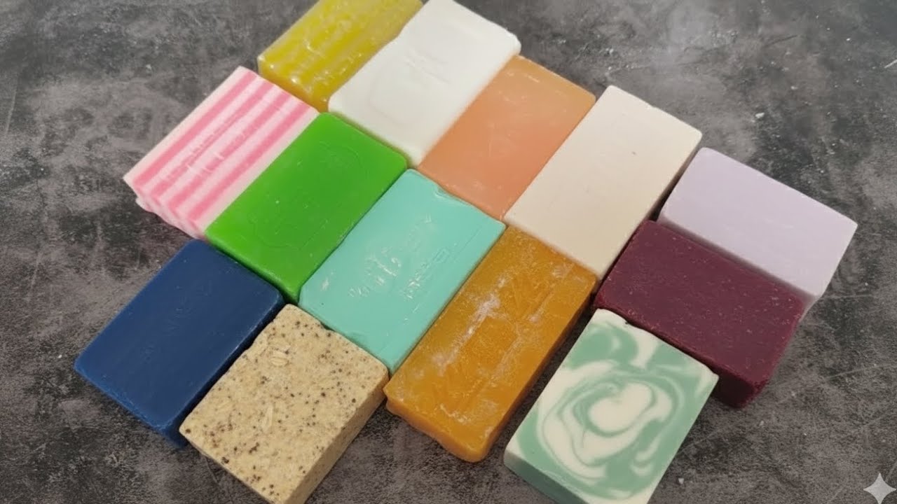 🤩Relaxing ASMR SOAP•Cutting Dry Soap•Bundle of mix colourful ✨ soap & cutting asmr