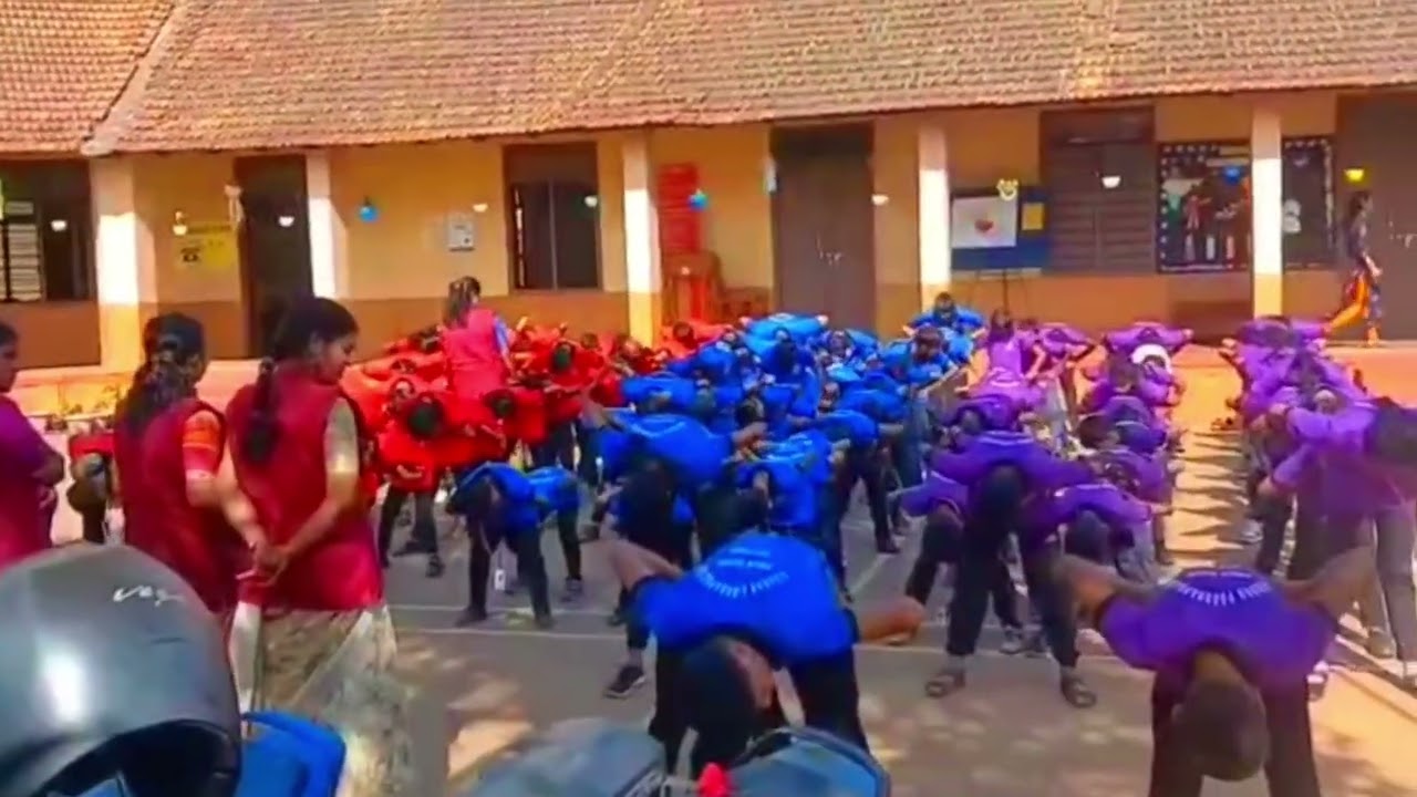 Mass PT Magic! 💪 | 200+ Students in Perfect Sync | Alevoor Poornaprajna Public School