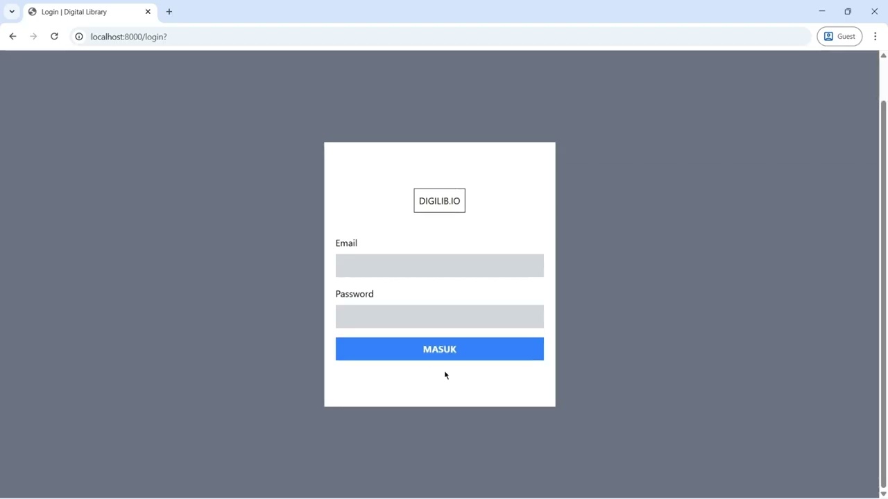Website Perpustakaan Digital Eps 9 : Halaman Autentikasi (Login, Register dan Forgot Password)