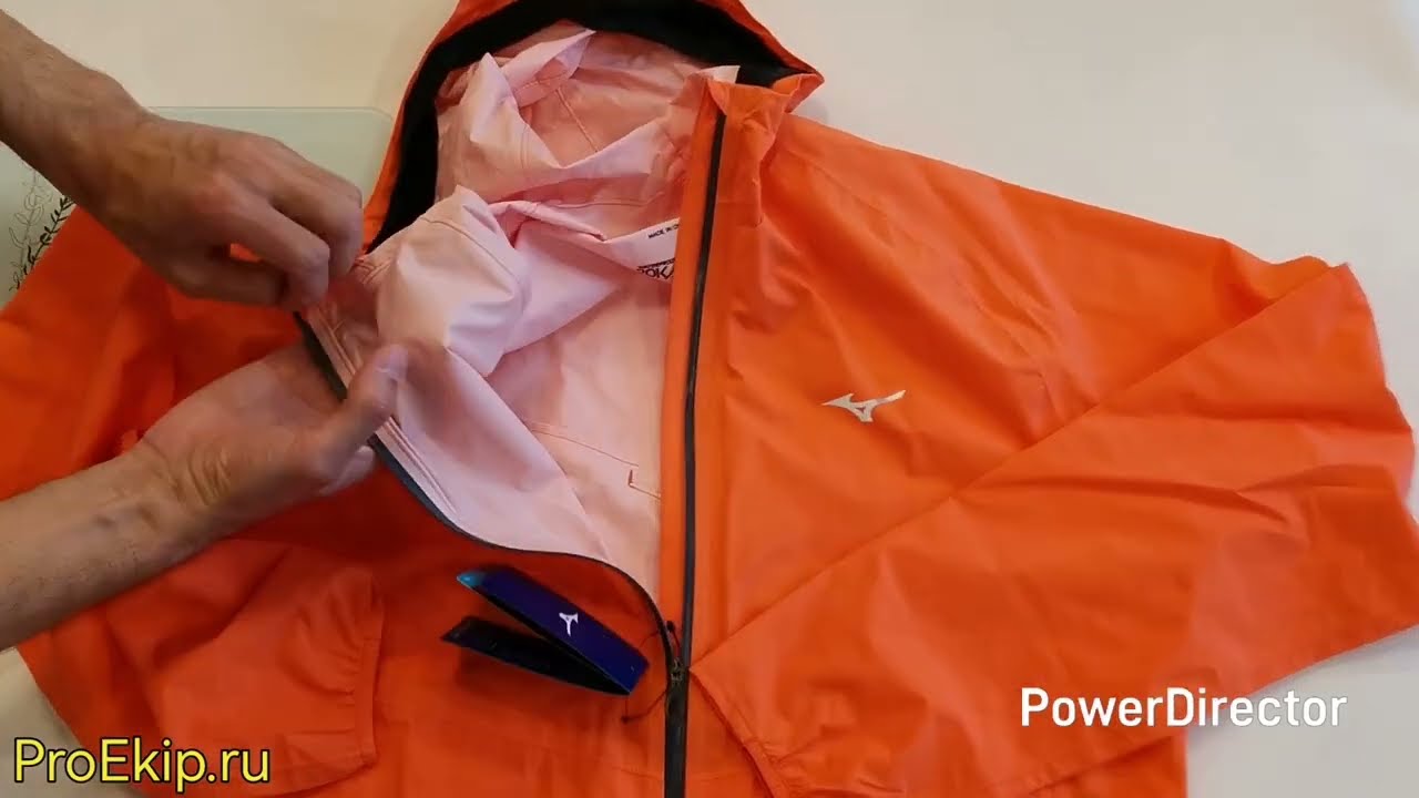 Мембранная куртка-ветровка MIZUNO Waterproof 20K ER Jacket. J2GE2540 54. Обзор.