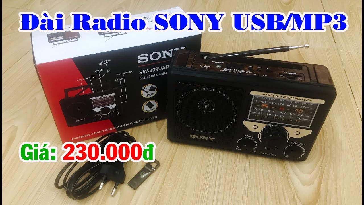 Mở hộp Radio Sony SW-999UAR USB/MP3