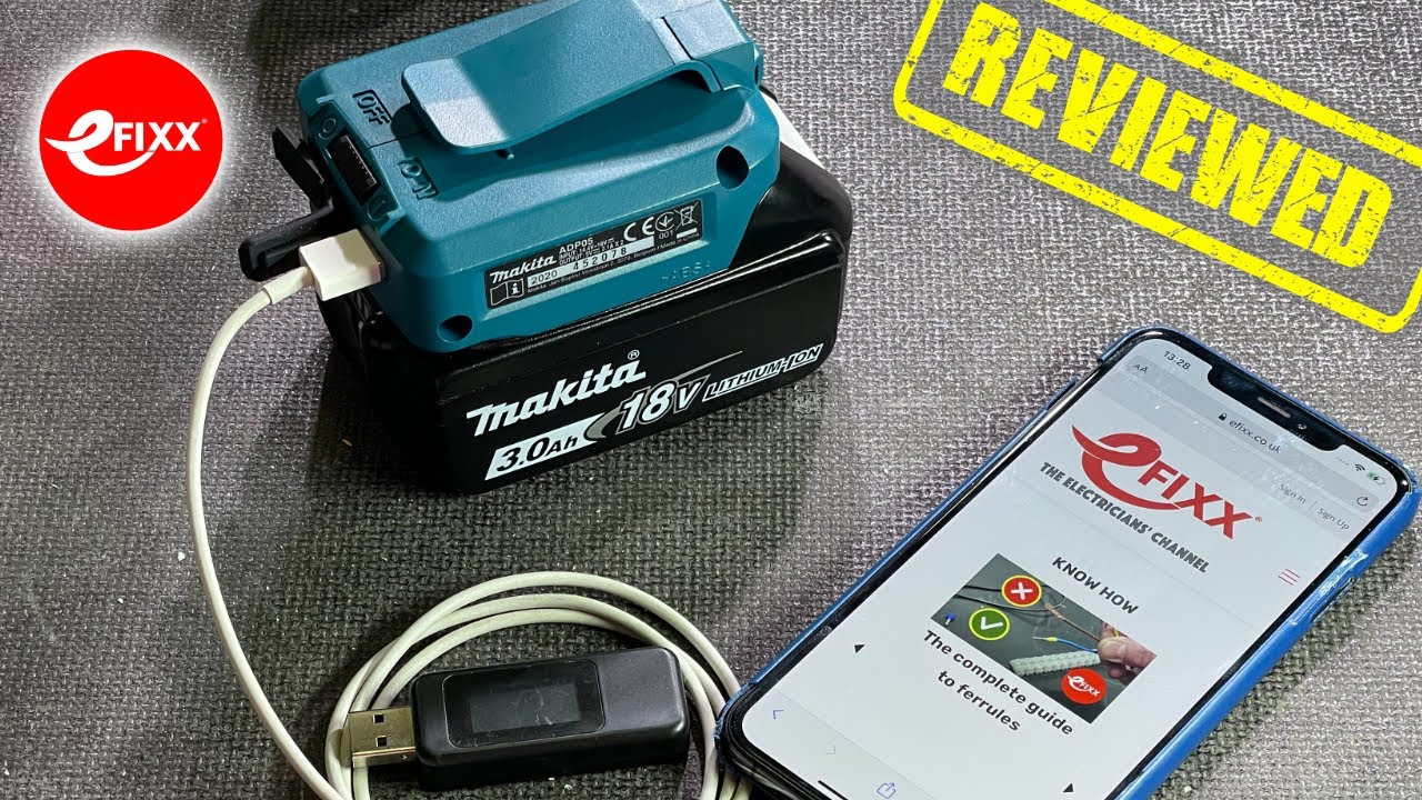 KEEP your phone charged on site with the MAKITA ADP05 USB charger adaptor.
