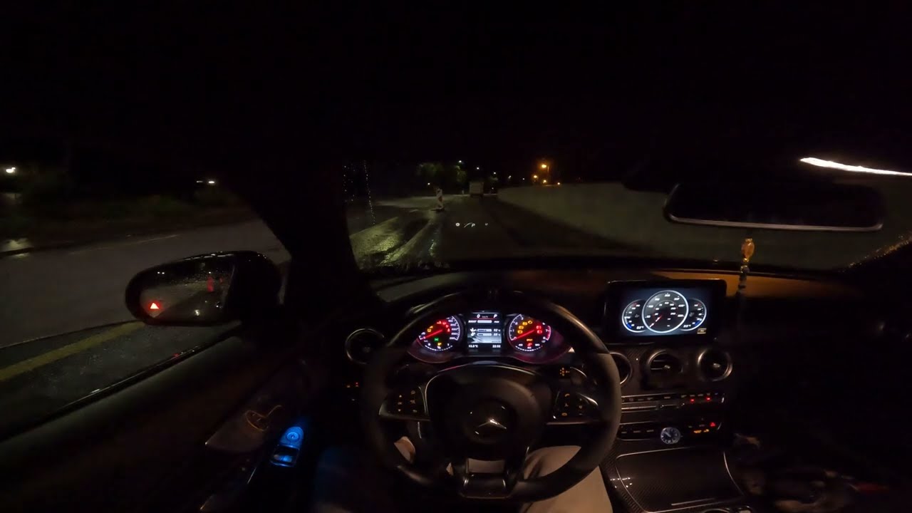 POV: Mercedes C43 AMG Sport+ Start, City Cruise, Autobahn & Tunnel with Epic Exhaust Sounds!