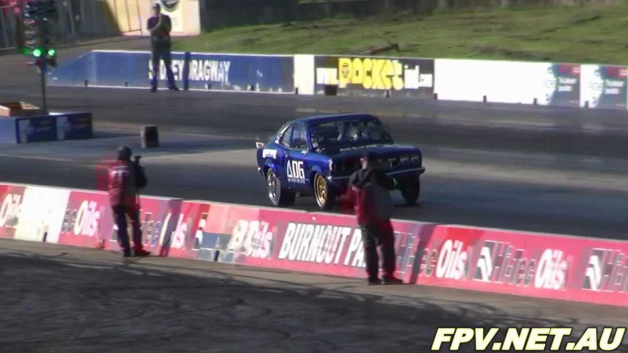 ROTORG33K MAZDA RX3 13B TURBO ( ETZV8S ) RUNS 8.91 @ 139 MPH AT SYDNEY DRAGWAY 14.7.2012