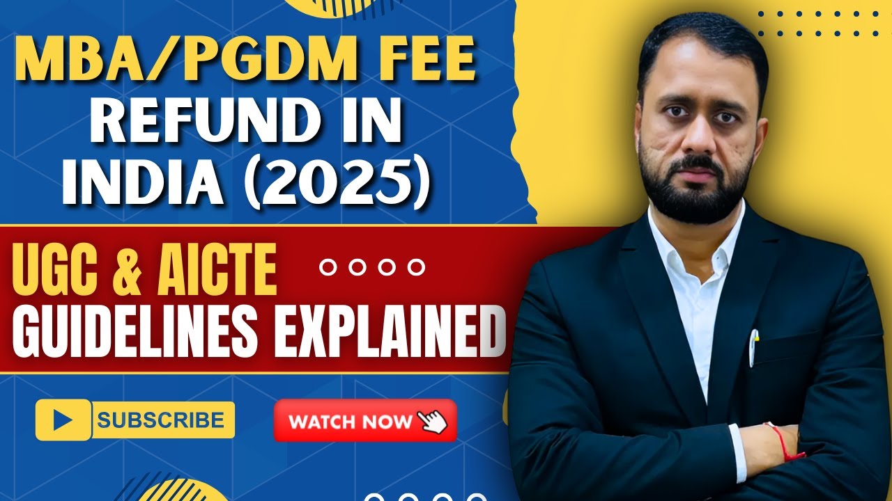 MBA/PGDM Fee Refund in India 💸 | Step-by-Step Guide 📋 + UGC & AICTE Rules
