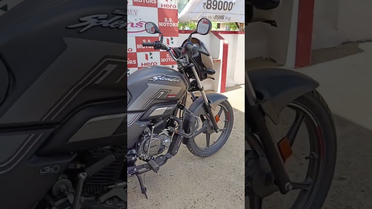 Hero Super Splendor Xtec 125 Grey Colour 2024 Model New Look ❤️&zwj;🔥 Led Headlight Digital Meter
