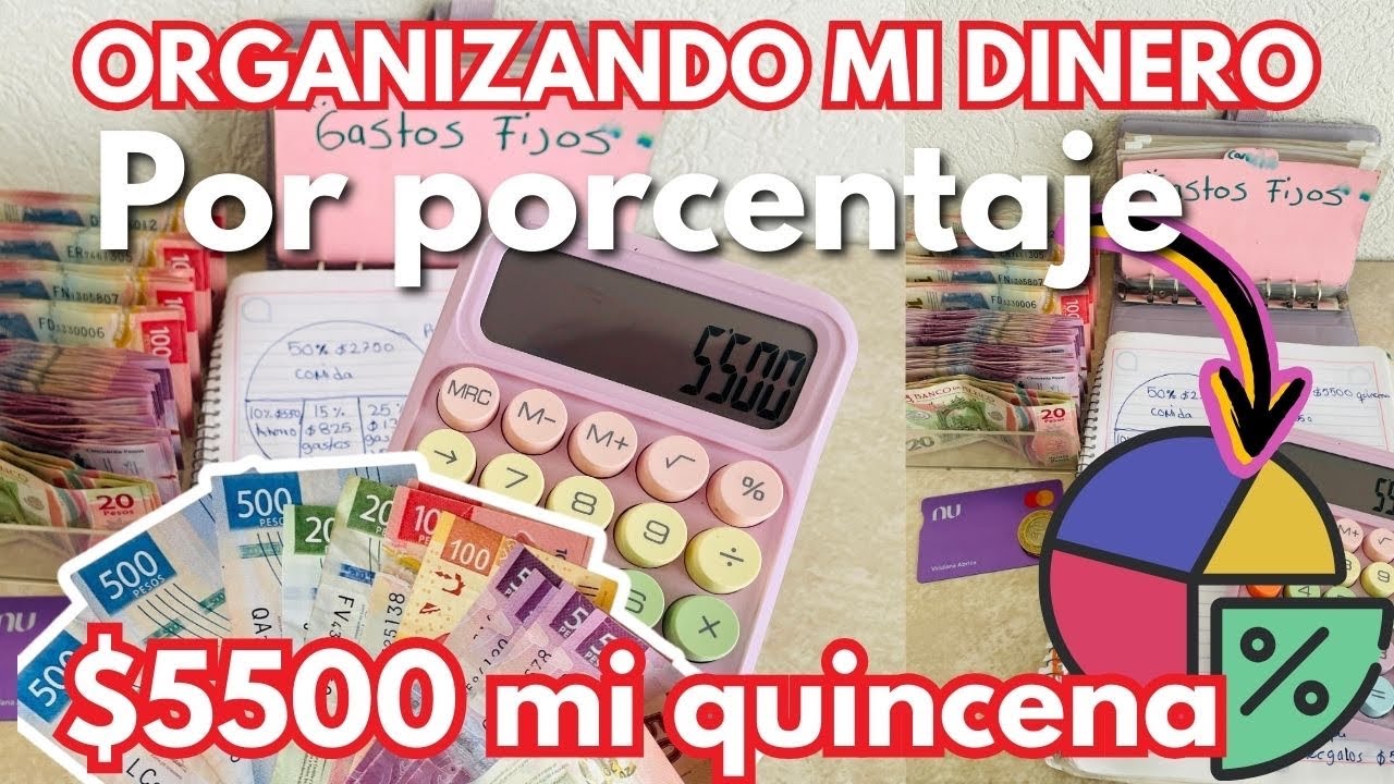 ORGANIZANDO MI QUINCENA 💸POR PORCENTAJES 50% 15% 25% Ahorro gastos fijos y variables