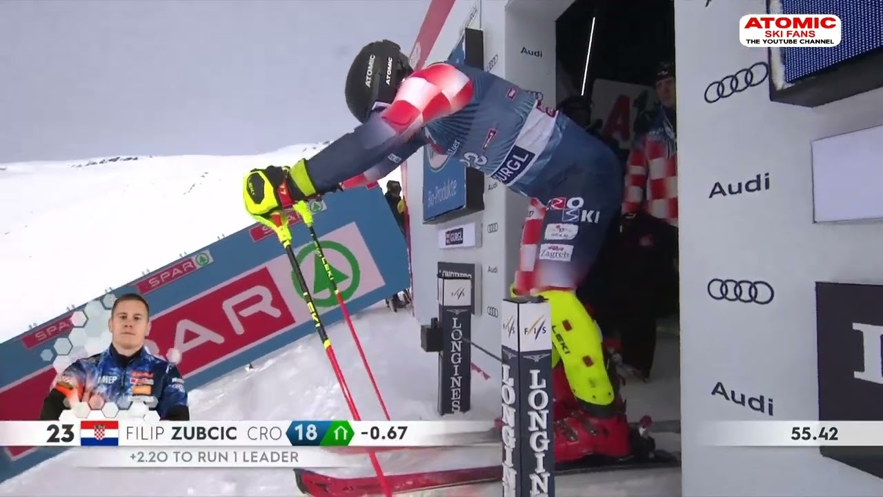 Filip Zubcic 🇭🇷 - Gurgl men's slalom, Nov 18, 2023, both runs #weareskiing @atomic