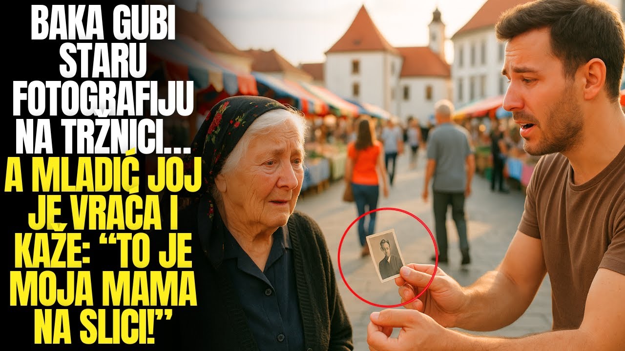 Baka gubi staru fotografiju na tržnici… a mladić joj je vraća i kaže: “To je moja mama na slici!”