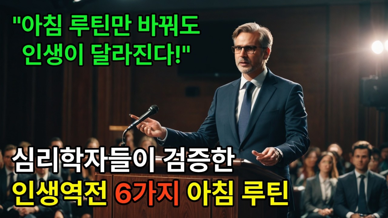 심리학자들이 검증한 인생역전 6가지 아침 루틴 | 동기부여 | 성공습관 | 자기관리 | 아침루틴