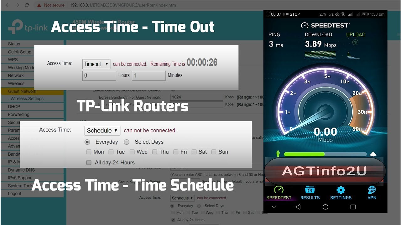 TP-Link Router set speed limit for other users with access timeout & schedule