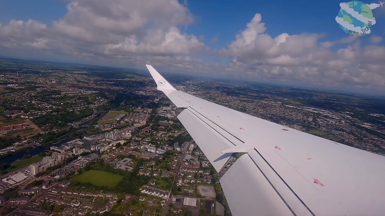 Lufthansa CRJ 900 Beautiful Summer Landing at Cork Ireland from Frankfurt