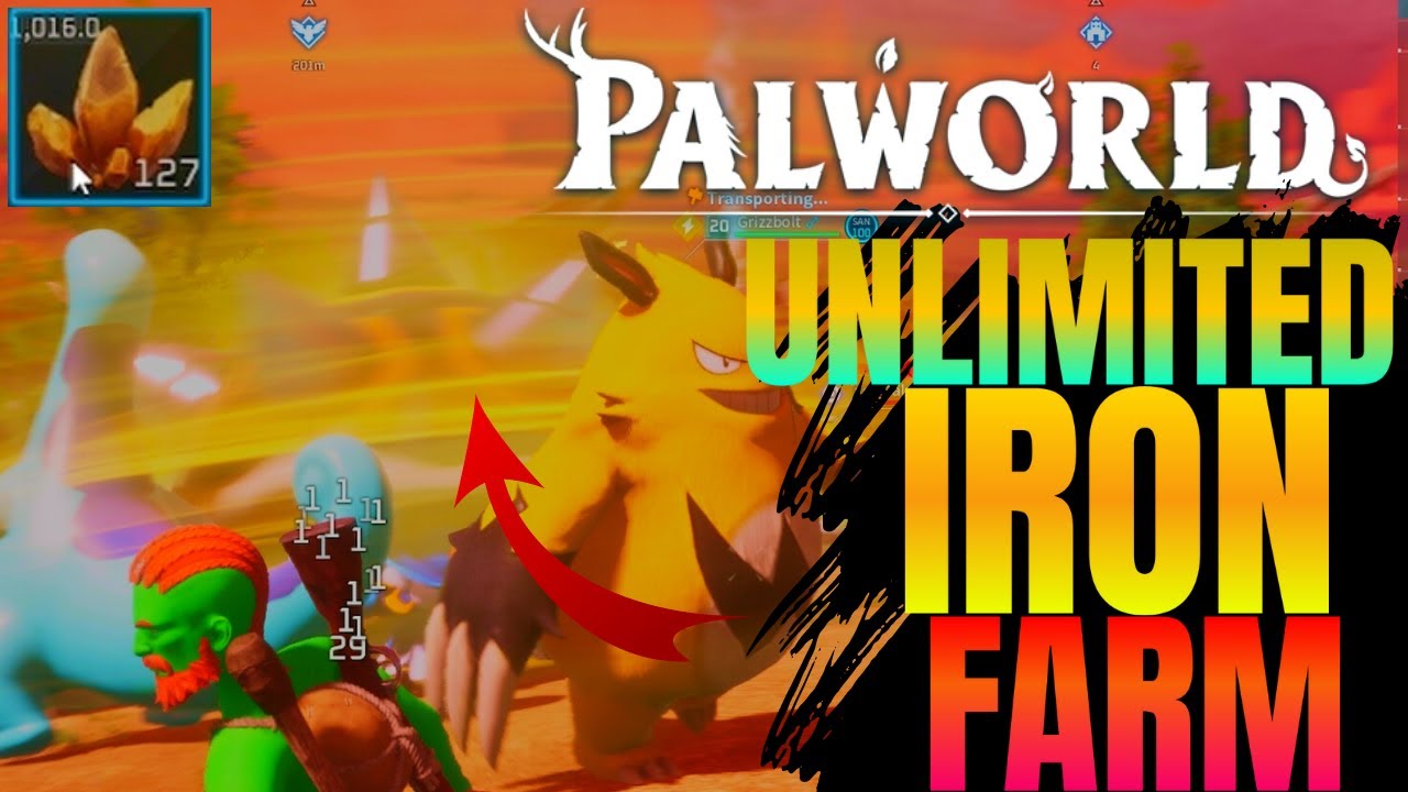 UNLIMITED IRON Automatic IRON ORE FARM PALWORLD