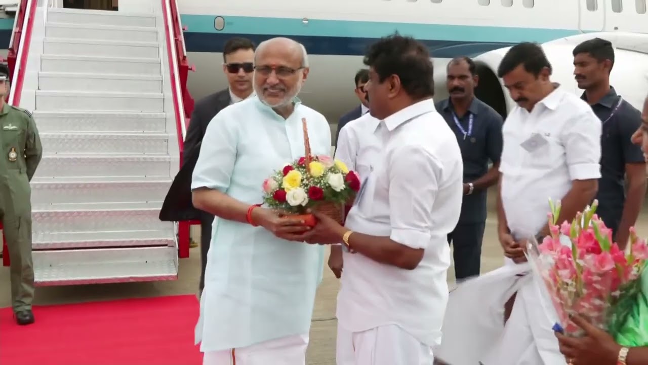 Hon&rsquo;ble Vice-President, Shri C. P. Radhakrishnan Arrives in Coimbatore, Tamil Nadu