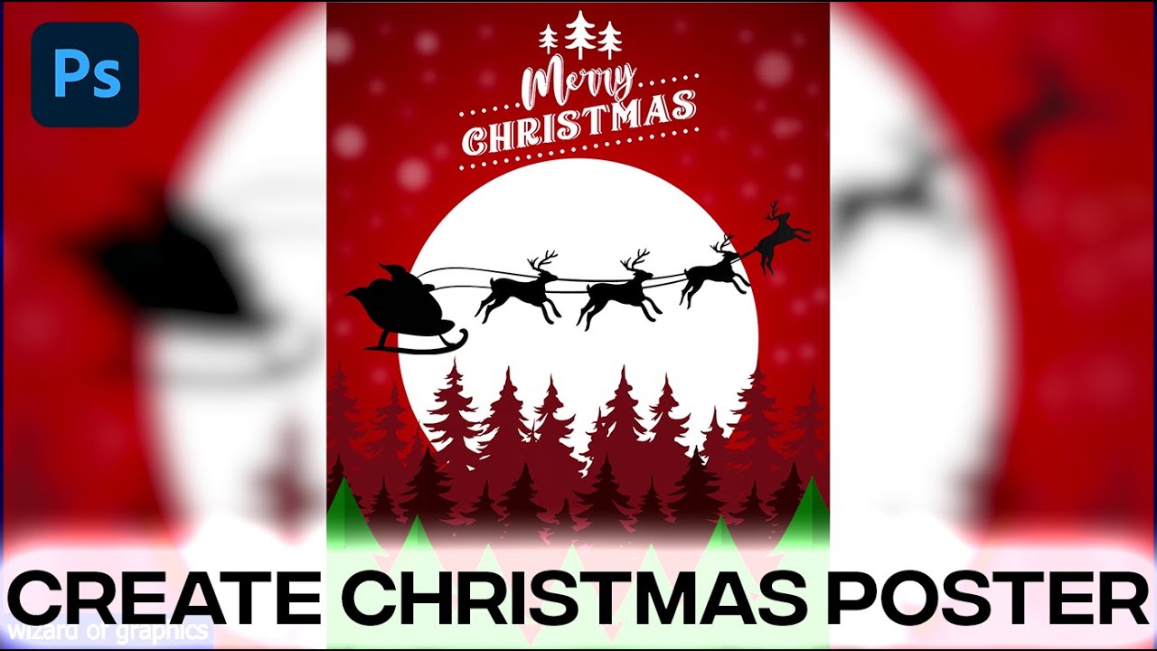Create Christmas Poster in Photoshop | Free PSD File Download