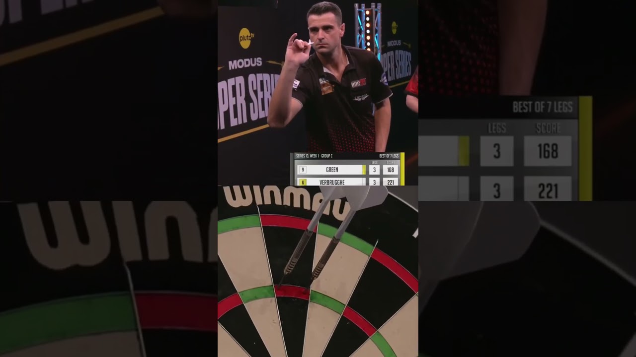11 DARTER от Тимоти Вербрюгге против Стива Грина #shorts #short #darts #dart #modus #mssdarts