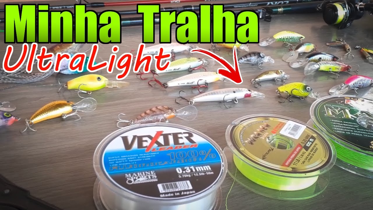 Minha tralha ULTRALIGHT: Iscas,Varas, Linhas e Molinetes que tenho (2021)