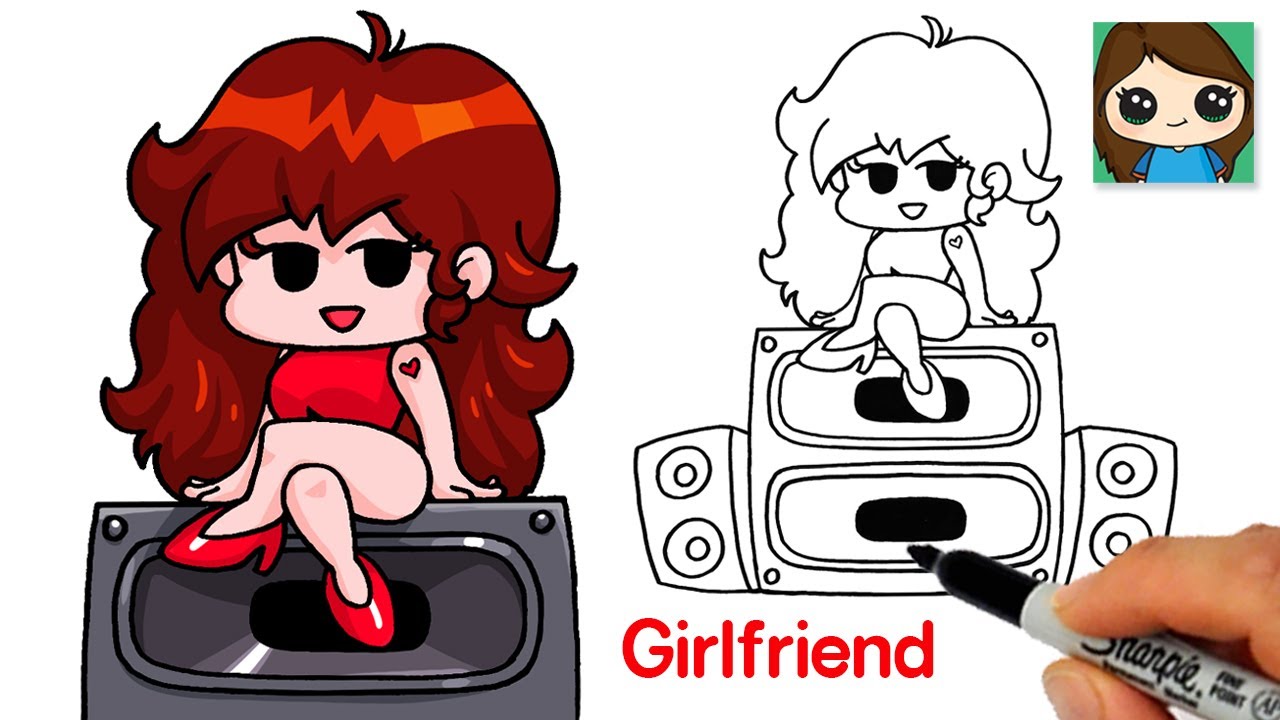 How to Draw Girlfriend 🔊Friday Night Funkin