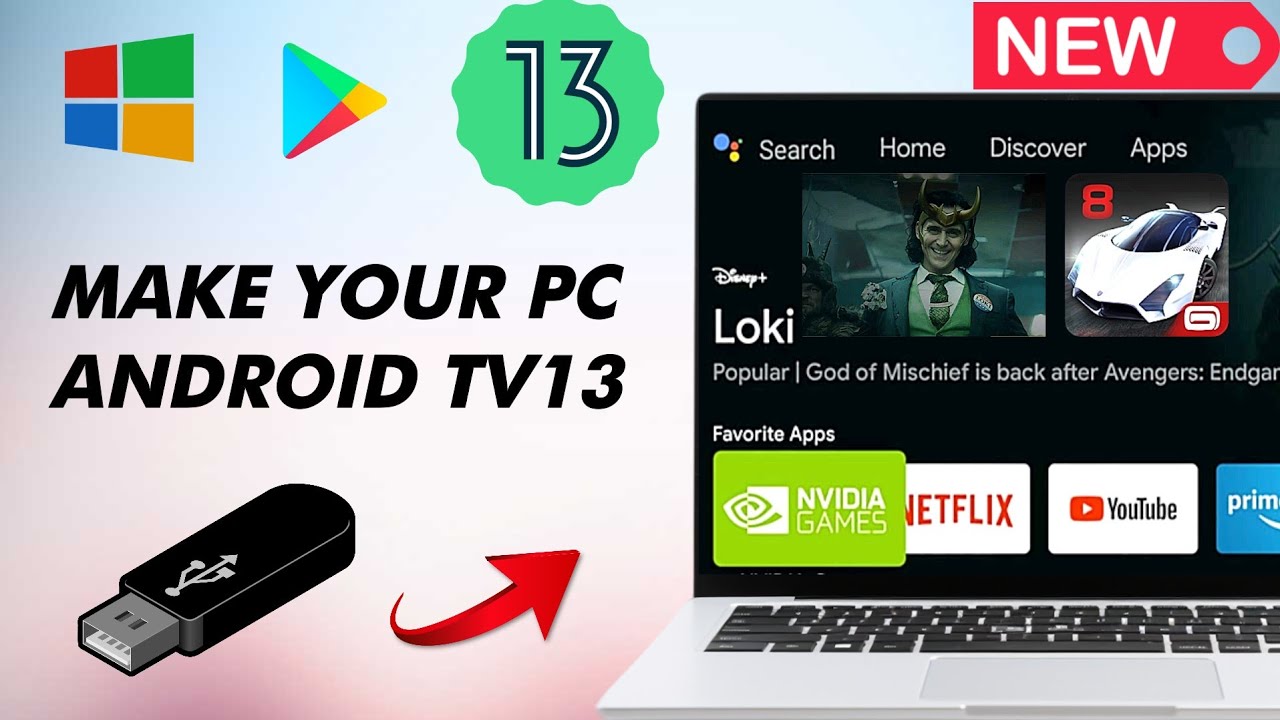 Превратите ЛЮБОЙ ПК в Android TV 13 с USB (двойная загрузка, без установки) – Приложения и игры [...