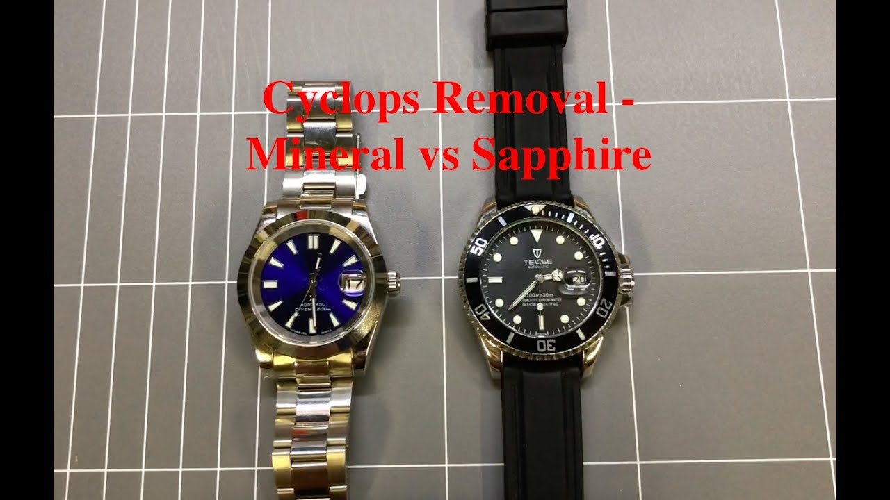 Watch cyclops removal - Mineral Crystal vs Sapphire - Something broke!