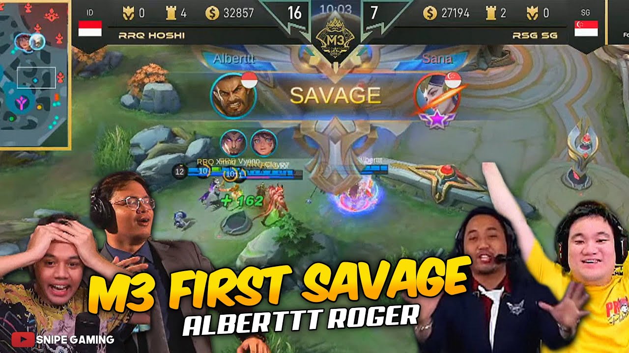 PRO PLAYERS & CASTERS REACTION ON ALBERTTT'S SAVAGE M3 MLBB WORLD CHAMPIONSHIP