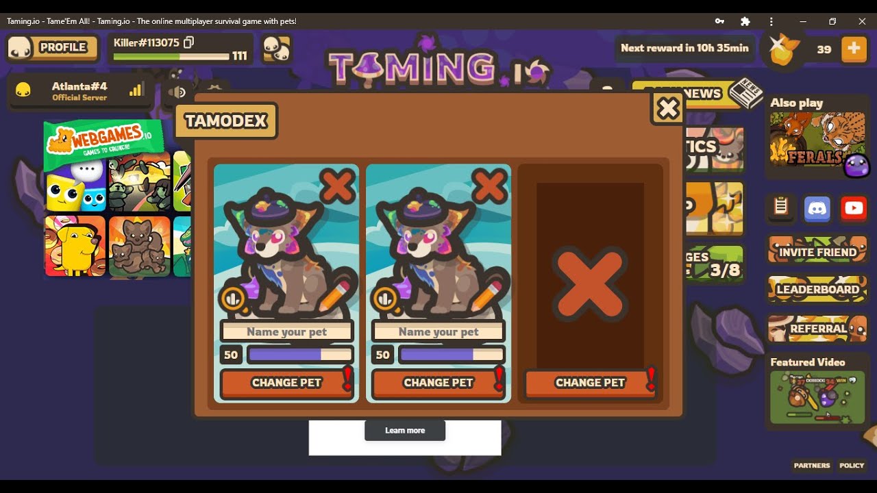 Taming io  bought lynx skin