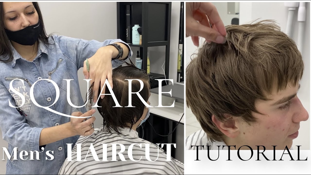 SQUARE/КВАДРАТНЫЕ СЛОИ/МУЖСКАЯ СТРИЖКА НОЖНИЦАМИ НА ДЛИННЫЕ ВОЛОСЫ/MEN’s HAIRCUT