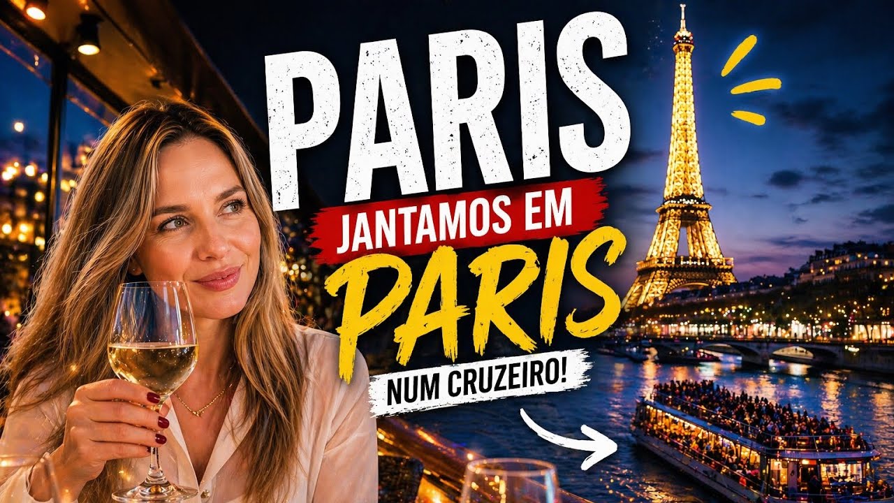 vlog de VIAGEM | Como é JANTAR em PARIS num CRUZEIRO pelo Rio Sena ✨ #viagem