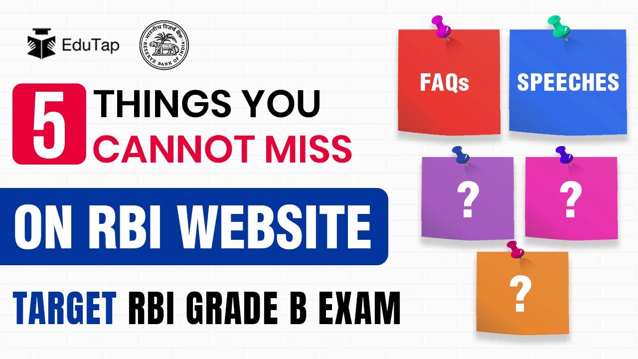 What To Read From RBI Website | Important Sections of RBI Website for RBI Grade B Exam | RBI FAQs