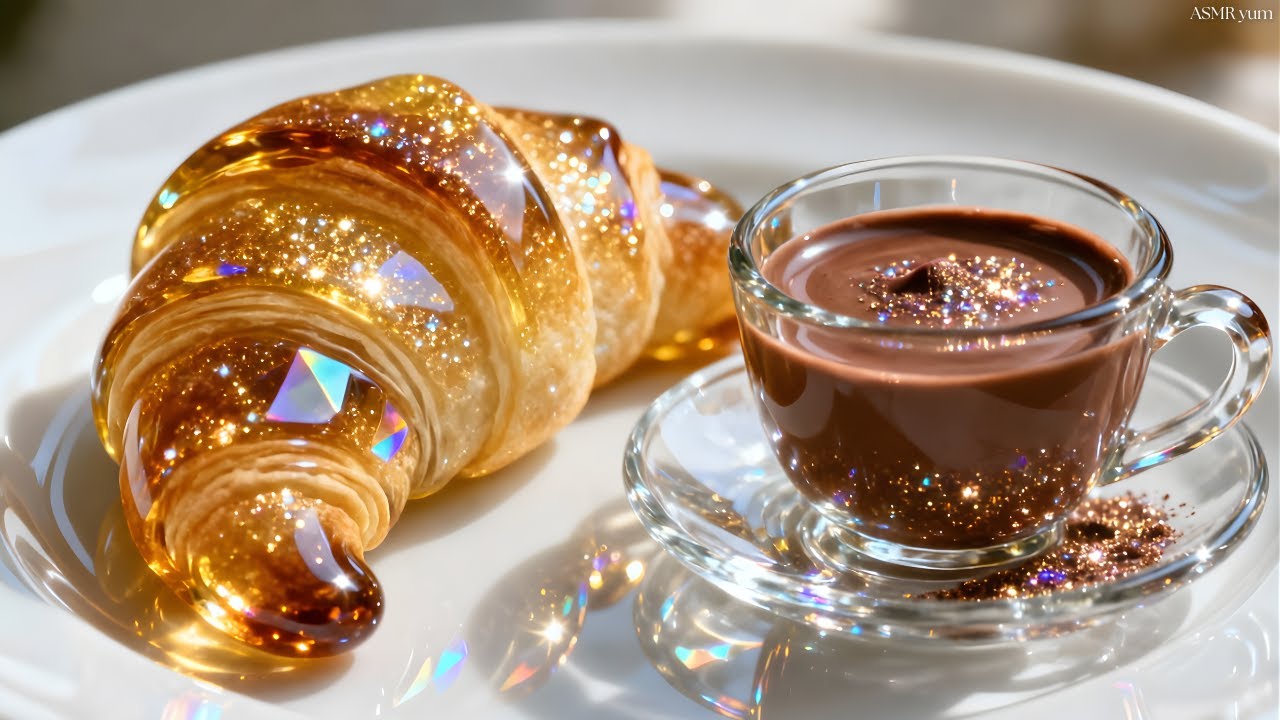 France’s Famous Croissant and Hot Chocolate… But Made of GLASS?! 🇫🇷🥐