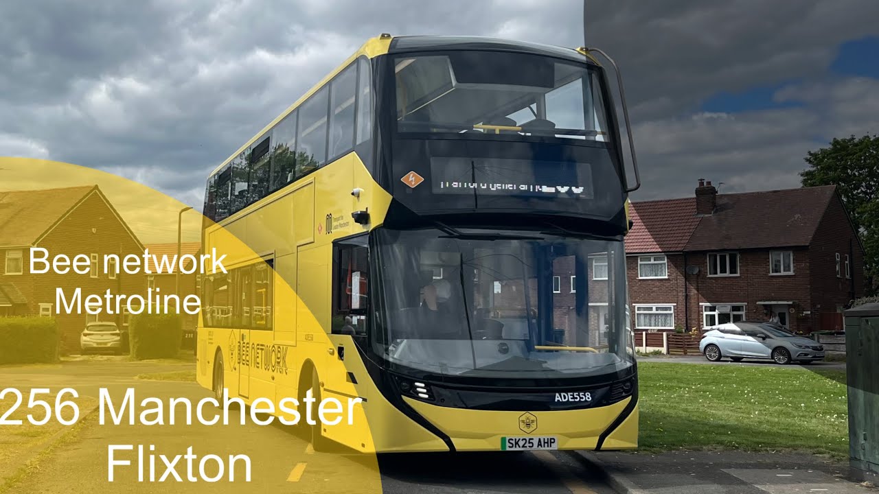 Real time full route 256 Manchester to Flixton Metroline Manchester