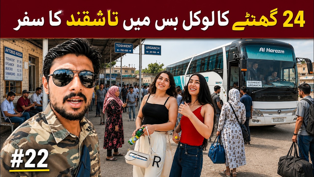 1000KM Long Journey on Uzbekistan's Worst Bus 🇺🇿 | Khiva to Tashkent